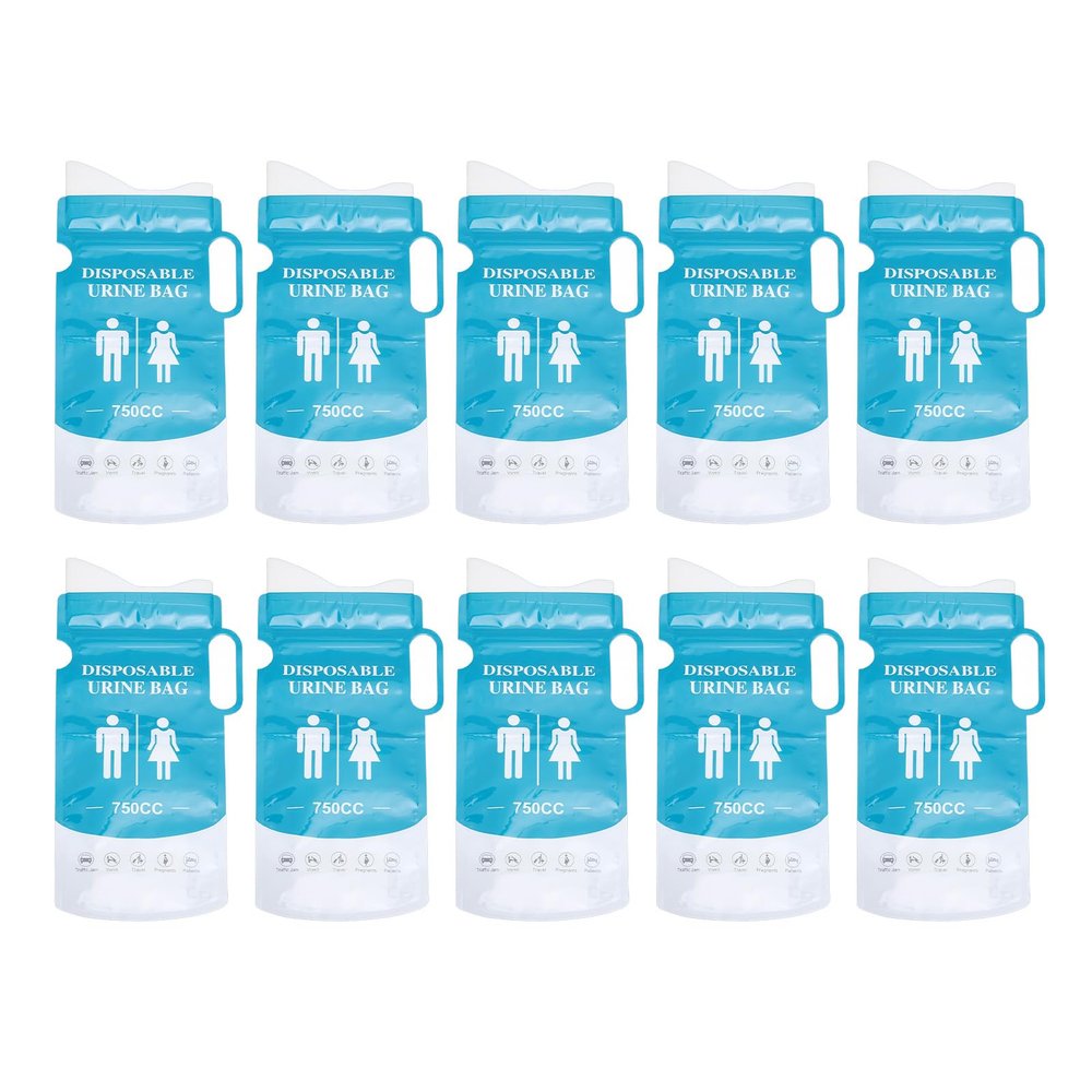 10PCS Portable Urine Bag,Travel Urinal Toilet Urine Pee Bag Vomit Bags Portable Urinal Toilet for Camping Travel Car Vomit Bag for Female Male Kids Children Pregnant