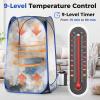COSTWAY Portable Sauna Steam for Home, Folding Full Body Sauna Tent Steam Room with 3L Steamer Generator, Remote Control & Chair, Pop-Up Personal Home Sauna Pod Box for Therapy Detox Slimming (Black) view 2