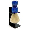Parker Deluxe Iridescent Blue Handle Boar Shaving Brush & Stand view 1