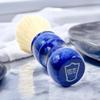Parker Deluxe Iridescent Blue Handle Boar Shaving Brush & Stand view 3