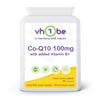 Co-Q10 100mg Capsules with Vitamin B1 | Heart Health & Energy Support | Vegan-Friendly | 90 Capsules | Made in The UK to GMP Standards by vh1be view 1