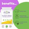Co-Q10 100mg Capsules with Vitamin B1 | Heart Health & Energy Support | Vegan-Friendly | 90 Capsules | Made in The UK to GMP Standards by vh1be view 2