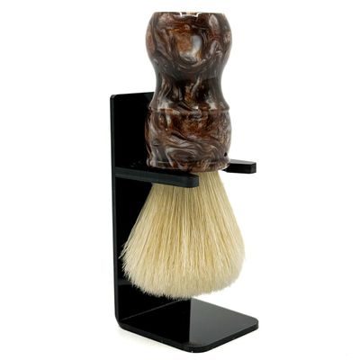 Parker Deluxe Iridescent Tortoise Handle Boar Shaving Brush & Stand