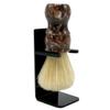 Parker Deluxe Iridescent Tortoise Handle Boar Shaving Brush & Stand view 1