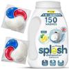 Splesh 3 in 1 Ultimate Freshness Dishwasher Tablets, Lemon Scent Ultra Clean No Pre Rinse Needed Dishwashing Capsules, Extra Sparkle Tough on Stain and Grease Washing Up Tablet, 150W view 1