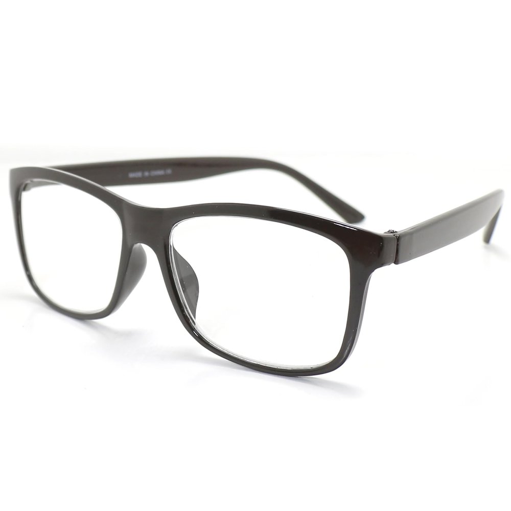 TWINKLE TWINKLE Simple Style Ultralight Reading Glasses Womens Mens Retro Spectacles Large Lens R140 (1 Pairs Coffee, +225 Magnification)