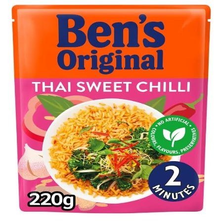 18 x Thai Sweet Chilli Microwave Rice 220G Delicious Tasty And Twisty Treat Gift Hamper For Birthday,Christmas,Easter