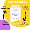 D-Mannose 500mg 180 Capsules view 3