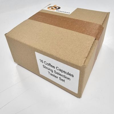 16x Coffee Capsules Pod for Vertuo Machines | Taster Set with Biscuits, Chocolate, Sugar or Milk in Gift Box (Strong Blends Selection)