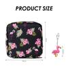 Flamingo Multi-Purpose Storage Bag With Keychain - Cute Cartoon Sanitary Napkin and Menstrual Organizer view 2