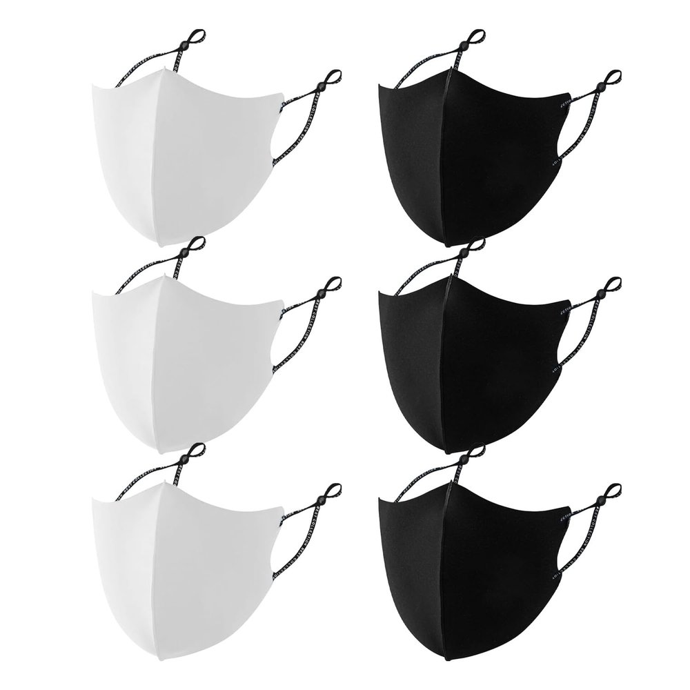TYGFRT 6 Pieces Sun Protection Masks, Reusable and Adjustable, Fashionable Breathable Face Covers for Outdoor Dust Protection, for Men and Women