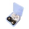 2Pcs Black and White Stylish Premium Contact Lens Case Portable Cute Contact Lens Box Kit Set with Mirror and Remover Tool Eye Care Soak Storage Lens Container for Girls and Women, Contact Lens Care view 1