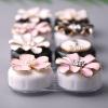 2Pcs Black and White Stylish Premium Contact Lens Case Portable Cute Contact Lens Box Kit Set with Mirror and Remover Tool Eye Care Soak Storage Lens Container for Girls and Women, Contact Lens Care view 3