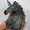 QINGQI Natural Stone Natural labradorite Hand Carved unicorn quartz crystal reiki view 3