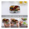 Vibrant Fresh Fruit Pill Case Portable Lightweigh Pill Box with Mirror 2 Compartment Medicine Tablet Vitamin Holder Organizer for Pocket Purse Travel Gifts view 4