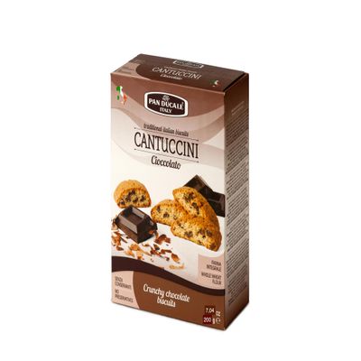 Pan Ducale - Cantuccini with Chocolate - Traditional Italian crunchy biscuits - 200 g