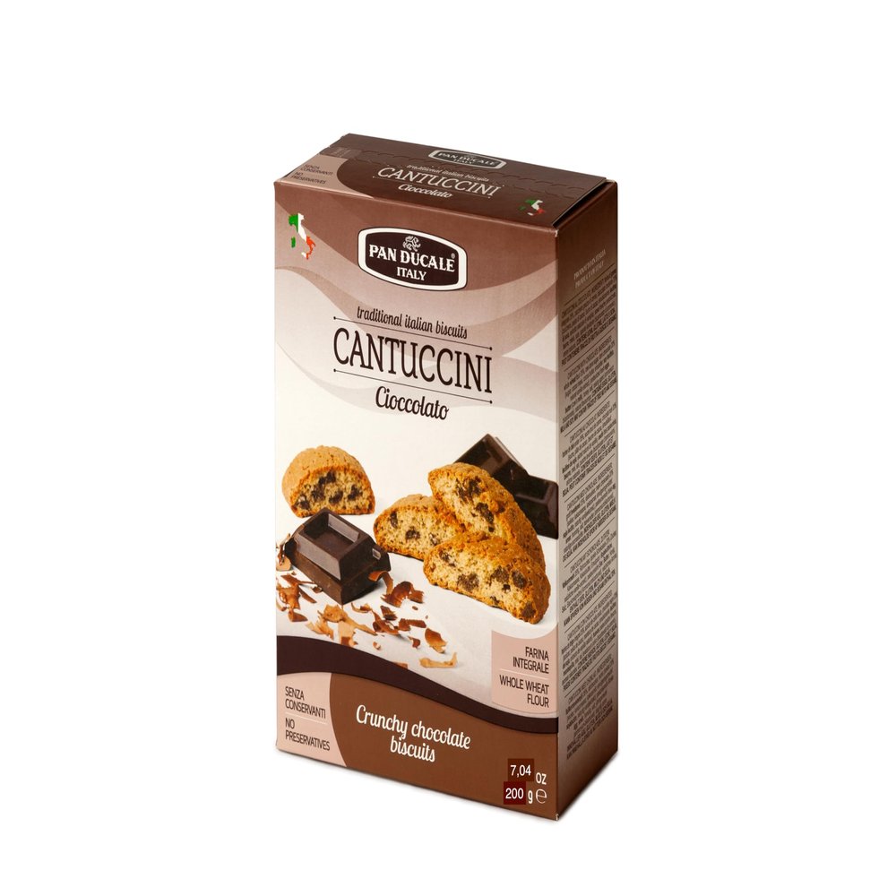 Pan Ducale - Cantuccini with Chocolate - Traditional Italian crunchy biscuits - 200 g