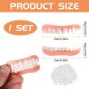 Care Spring False Teeth Veneers 1 Pair Clip in Veneers Teeth, Instant Veneers Dentures - Temporary Dentures Teeth Covers Top And Bottom, Adjustable Snap-On Dentures Artificial for Teeth Whitening view 2