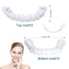 Wttfc Snap On Veneer Teeth, 2 Pairs Instant Veneer Dentures, Fake Teeth Top and Bottom Clip in Veneer Teeth Upper and Lower Dentures, Temporary Adjustable Clip On Dentures for Men Women view 2