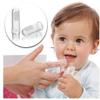 Sanitral Baby's First Toothbrush Kit - 0-2 Years - 3-Pack (Finger, Silicone, Toddler) - Pink, Safety-Tested & BPA-Free view 4