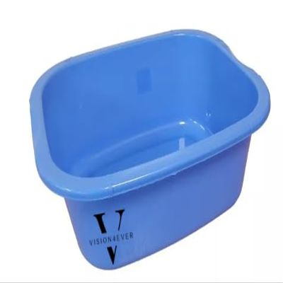 Vision4ever 1x Light Blue 11 litres Washing Up Bowl Rectangular Plastic Multi-Purpose Basin Mixing Sink Portable Wash Basin