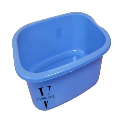 Vision4ever 1x Light Blue 11 litres Washing Up Bowl Rectangular Plastic Multi-Purpose Basin Mixing Sink Portable Wash Basin