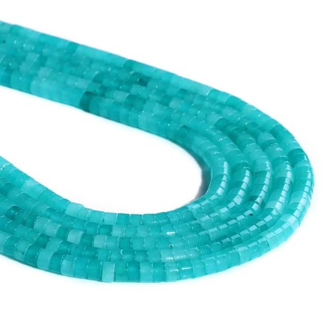 2x4MM Natural Stone Beads Blue Imperial Jasper Aquamarine Loose Spacer Beads for Jewelry Making DIY Accessries,D,2x4mm about 75pcs