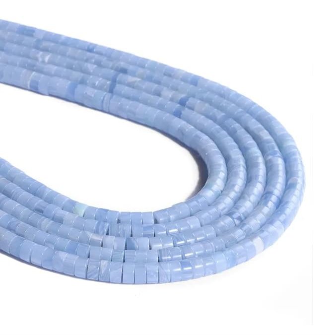 2x4MM Natural Stone Beads Blue Imperial Jasper Aquamarine Loose Spacer Beads for Jewelry Making DIY Accessries,B,2x4mm about 75pcs