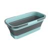 Collapsible Tub With Handle Portable Shopping Basket Outdoor Plastic Picnic Washing Bin Grey Blue L Picnic Basket Shopping Basket Garden Trug Plastic Basket view 1