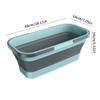 Collapsible Tub With Handle Portable Shopping Basket Outdoor Plastic Picnic Washing Bin Grey Blue L Picnic Basket Shopping Basket Garden Trug Plastic Basket view 3