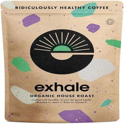 EXHALE Organic Ground Coffee - Mycotoxin Free & Suitable for Bulletproof Coffee. Single Origin and 100% Arabica Beans (Medium Roast, 225g)