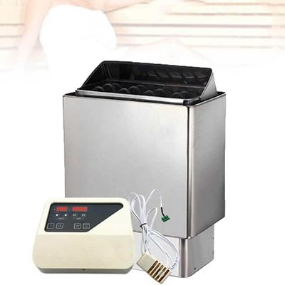 6KW Electric Sauna Heater Stove - Stainless Steel SPA Dry Steam Bath - Commercial Electric Sauna Heater for 6-9m Room - 32-210F with External Controller
