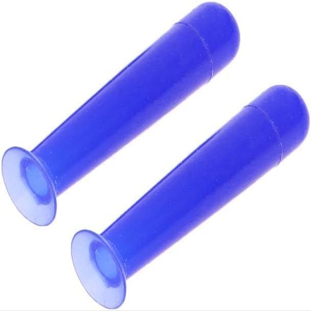 Junfamilee 2Pcs Blue Handy Silicone Contact Lenses Small Suction Cups Stick RGP Inserter Remover, Contact Lens Cases, Contact Lens Care
