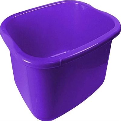TRTO 1x Purple 11 Litres Washing Up Bowl Rectangular Plastic Multi-Purpose Basin Mixing Sink Portable Wash Basin