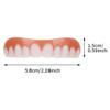 Care Spring 1 Pair Dentures Cosmetic Veneer False Teeth for Men Women, Temporary Prosthesis Teeth Top And Bottom Instant Silicone Dental Prostheses for Protecting Teeth Regaining Perfect Smile view 2