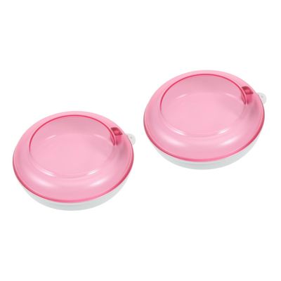FOMIYES 2pcs Portable Rotating Denture Case Denture Storage Box Small Box for Travel Home Use Retainer