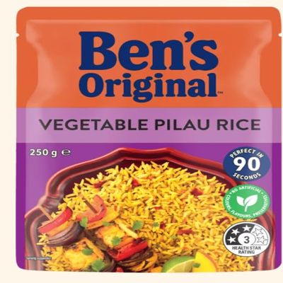 ORIGINAL Vegetable Pilau Microwave Rice Pouch 250g Delicious Tasty And Twisty Treat Gift Hamper For Birthday,Christmas,Easter (18)