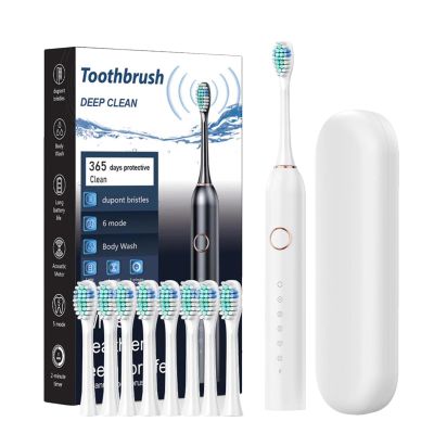 Acunny Rechargeable Electric Toothbrush, Adult Electric Toothbrush, Electric Toothbrush for Adults, Rechargeable Toothbrush 40,000 VPM, 6 Modes, 2 Smart Timer