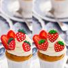 Foowztao24 Pack Strawberry Cupcake Toppers Resin Strawberry Cupcake Picks for Fruit Strawberry Birthday Decorations for Baby Shower Kids Party Supplies view 3