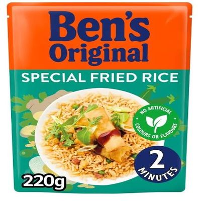 6 x Special Fried Microwave Rice 220g Delicious Tasty And Twisty Treat Gift Hamper For Birthday,Christmas,Easter