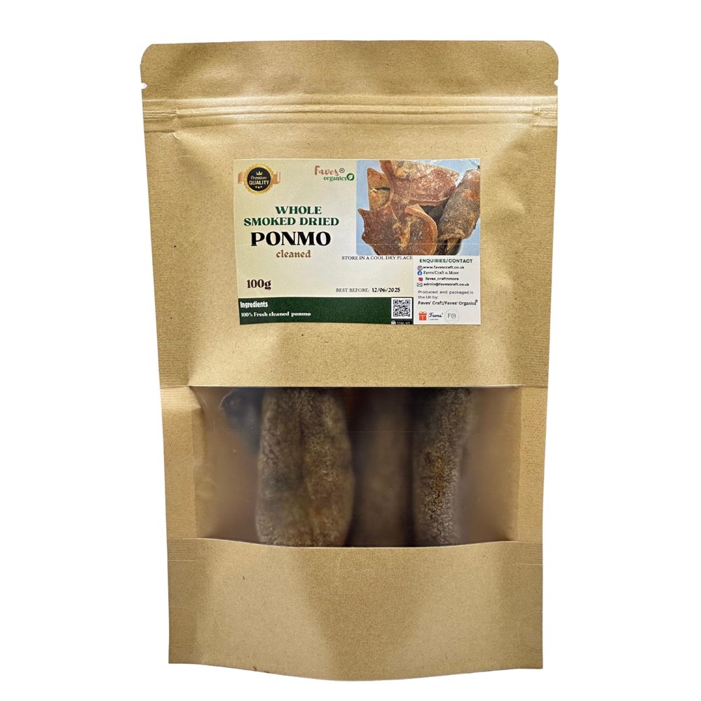Smoked Dried Ponmo Ijebu for Soups, Stews and Sauces, Cleaned and Washed, Overnight Soaking Required (250g)