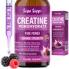 Creatine Monohydrate Drops 60ml - Liquid Alternative to Creatine Monohydrate Powder, Ideal for Gym Performance, Bulk Creatine Formula, Supports Muscle Growth, Recovery, and Energy - Berry Flavour view 1