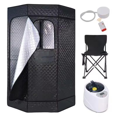 guoyjmm Portable Sauna for Home, Full Body Steam Sauna Room, Personal Sauna with 2.6L 1000W Steam Generator, 9 Temperature Settings, Foldable Chair, Remote Control Included