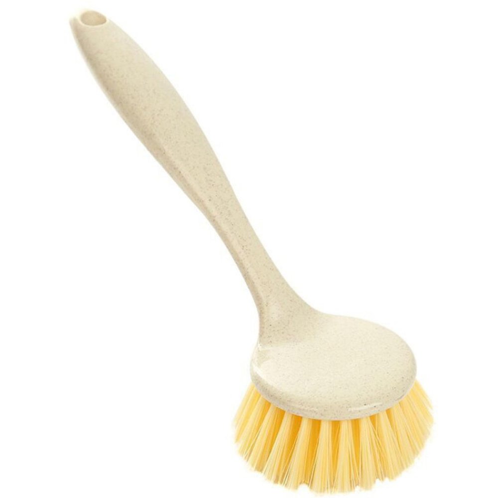 2 Pack Dish Brushes with Long Handle,Dish Brush with Soft Bristles Comfortable Grip Scrub Brush for Pans, Pots,Dishwashing and Cleaning Brushes for Pans Countertop