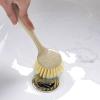 2 Pack Dish Brushes with Long Handle,Dish Brush with Soft Bristles Comfortable Grip Scrub Brush for Pans, Pots,Dishwashing and Cleaning Brushes for Pans Countertop view 3