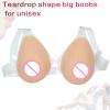 TUBETOP 1 Pair Drop-shaped Fake Breast Boob Forms Silicone Push Up Breast Pad Breastplate for Crossdressing Cosplay Mastectomy Flesh-1400g view 3
