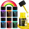 Edible Glitter Paint - Rainbow Food Grade Metallic Glitter Cake Paint for Cake Decorating, Drinks, Cupcakes, Baking - Iridescence Food Decorative Liquid Edible Food Colouring Paint for Fondant, Donuts view 1