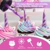 Edible Glitter Paint - Rainbow Food Grade Metallic Glitter Cake Paint for Cake Decorating, Drinks, Cupcakes, Baking - Iridescence Food Decorative Liquid Edible Food Colouring Paint for Fondant, Donuts view 3