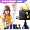 Edible Glitter Paint - Rainbow Food Grade Metallic Glitter Cake Paint for Cake Decorating, Drinks, Cupcakes, Baking - Iridescence Food Decorative Liquid Edible Food Colouring Paint for Fondant, Donuts view 4