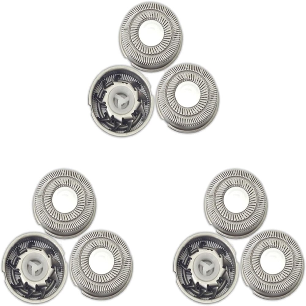 9Pcs Shaver Replacement Shaver Head Blade, Silver Series